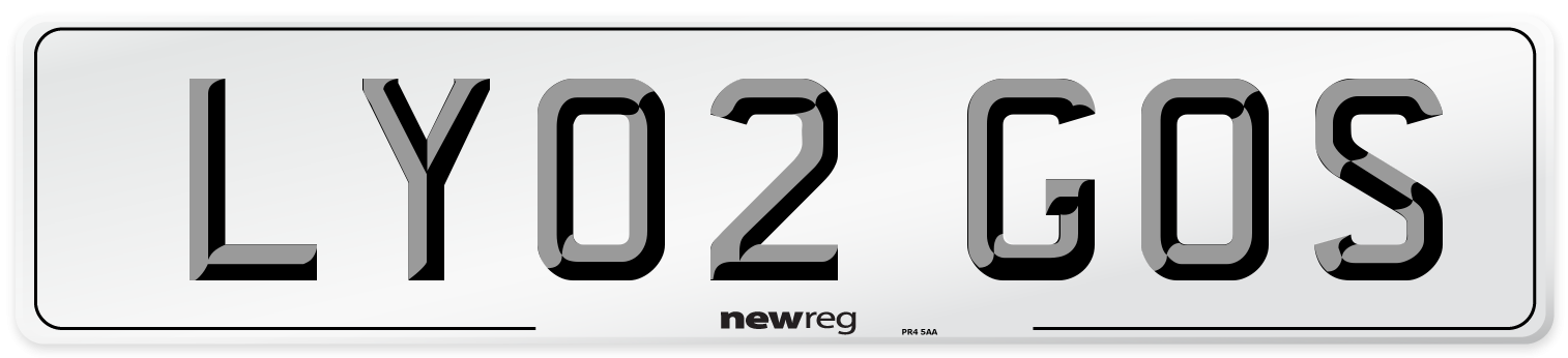 LY02 GOS Number Plate from New Reg